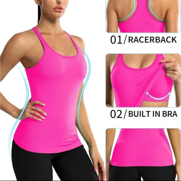 Women's Purple Racerback Tank Top - Picture 3 of 10